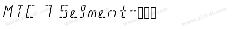 MTC 7 Segment字体转换